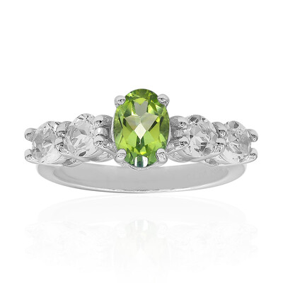 Kiwi Topaz Silver Ring