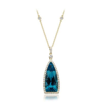 14K London Blue Topaz Gold Necklace