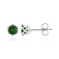 Russian Diopside Silver Earrings