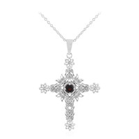 Garnet Silver Necklace