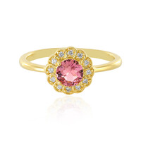 Pink Tourmaline Silver Ring