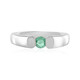 Colombian Emerald Silver Ring