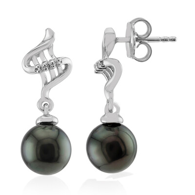 Tahitian Pearl Silver Earrings (TPC)