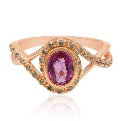 9K Pink Sapphire Gold Ring (Annette)