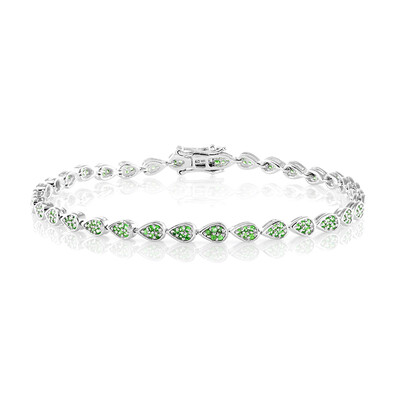 Tsavorite Silver Bracelet