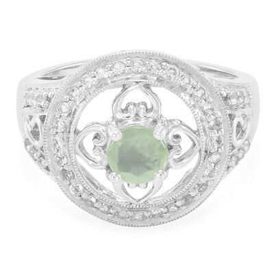 Prehnite Silver Ring