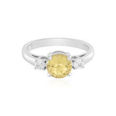 Yellow Beryl Silver Ring