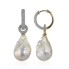 9K Freshwater pearl Gold Earrings (TPC)