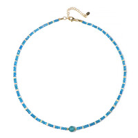 Neon Blue Apatite Silver Necklace