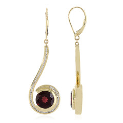 14K Red Zircon Gold Earrings (de Melo)