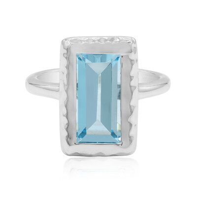 Sky Blue Topaz Silver Ring (MONOSONO COLLECTION)