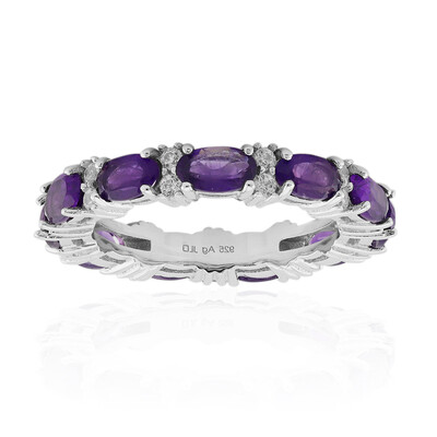 Zambian Amethyst Silver Ring