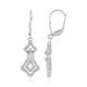 White Sapphire Silver Earrings