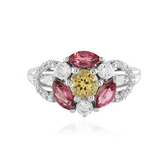 Nigerian Pink Tourmaline Silver Ring