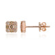 9K SI1 Argyle Rose De France Diamond Gold Earrings (Annette)