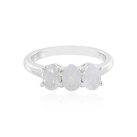 Rainbow Moonstone Silver Ring