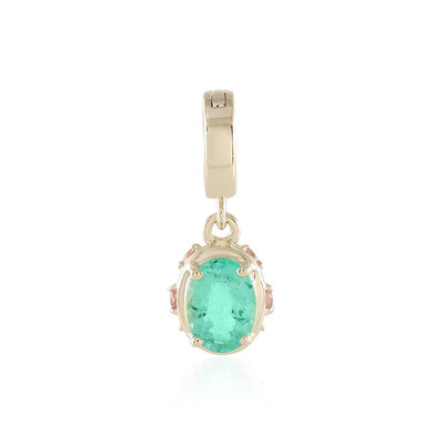 9K Russian Emerald Gold Pendant