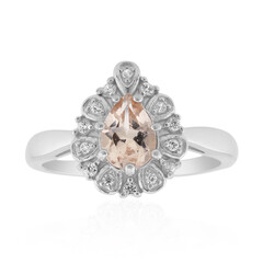 Morganite Silver Ring