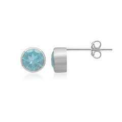 Sky Blue Topaz Silver Earrings