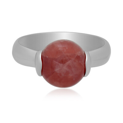 Rhodochrosite Silver Ring