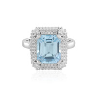 Sky Blue Topaz Silver Ring