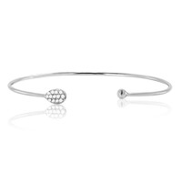 Zircon Silver Bangle