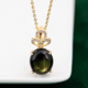 9K Black Star Sapphire Gold Pendant