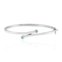 Russian Emerald Silver Bangle