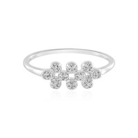 I2 (I) Diamond Silver Ring