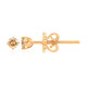 9K SI1 Argyle Rose De France Diamond Gold Earrings (Annette)