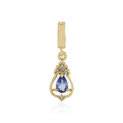 Unheated Ceylon Blue Sapphire Silver Pendant