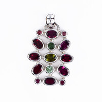 Mozambique Garnet Silver Pendant