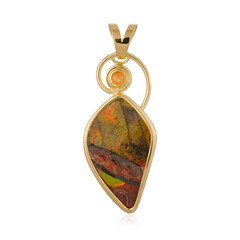 Ammolite Silver Pendant