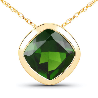 14K Russian Diopside Gold Necklace