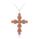 Orange Mystic Quartz Silver Necklace