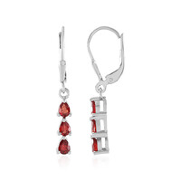 Tanzanian Ruby Silver Earrings