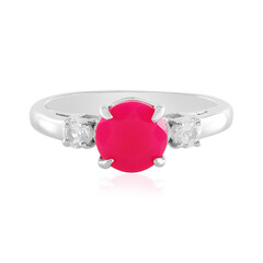 Raspberry Chalcedony Silver Ring