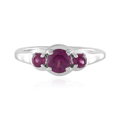 Magenta Garnet Silver Ring