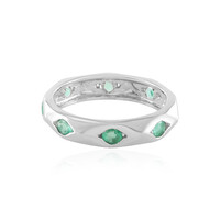 Russian Emerald Silver Ring (de Melo)