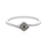 I2 Champagne Diamond Silver Ring