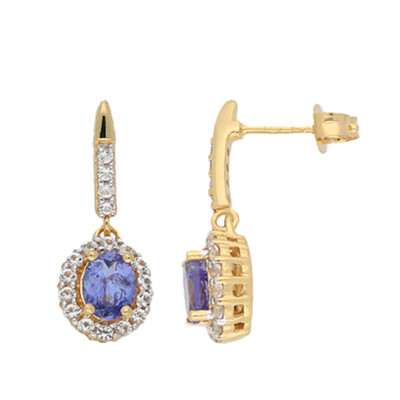 Tanzanite Silver Earrings