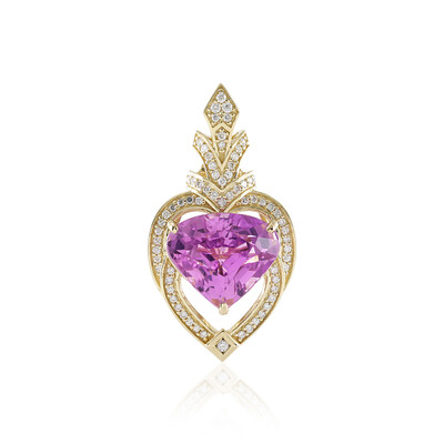 14K Patroke Kunzite Gold Pendant (de Melo)