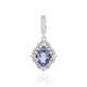 Unheated Tanzanite Silver Pendant