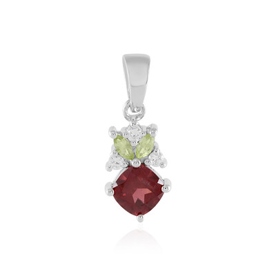 Mozambique Garnet Silver Pendant