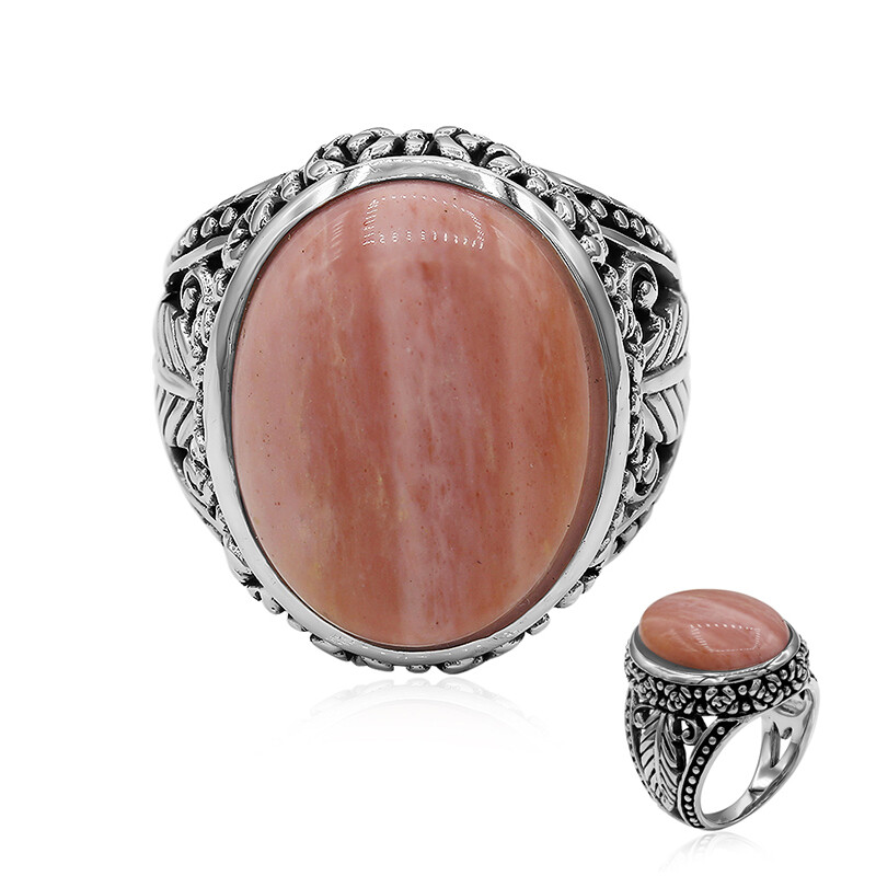 Australian Opal hot Pink 925 Sterling Silver Ring