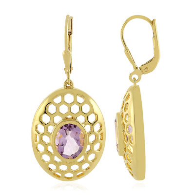 Rose de France Amethyst Silver Earrings (MONOSONO COLLECTION)