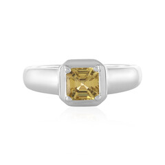 Yellow Zircon Silver Ring