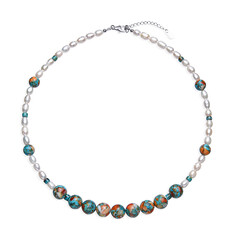 Multi Gem Silver Necklace