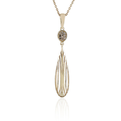 9K Diamond champagne I1 Gold Necklace (Ornaments by de Melo)