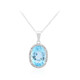 Sky Blue Topaz Silver Necklace